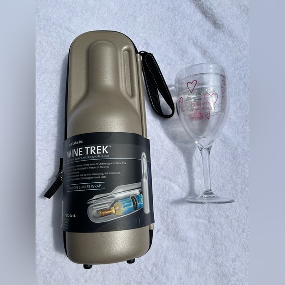 Wine Lovers Gift Set Wine Chiller Carry Case and Tervis Unbreakable Wine Glass - Picture 8 of 16